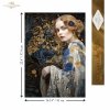 Papier decoupage morwowy FPA2008, Seria Inspired by Klimt, kobiety, zloto, dekoracyjne wzory, kamienie szlachetne, mozaiki, motywy secesyjne * Mulberry decoupage paper FPA2008, women, gold, decorative patterns, gemstones, mosaics, Art Nouveau motifs *Pape